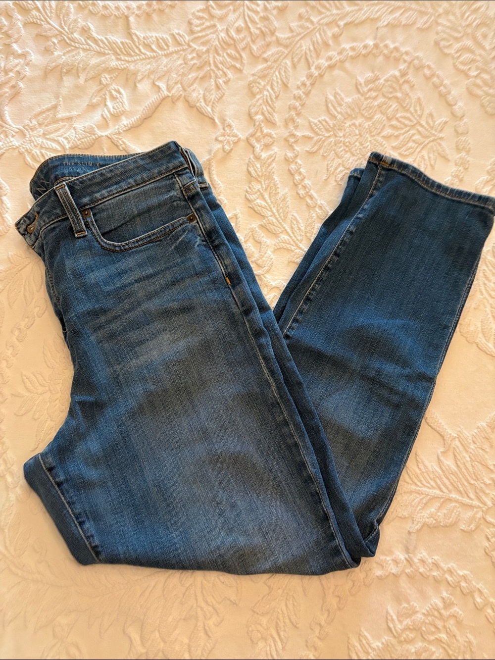 SPANX Women's Skinny Jeans in Dark Blue Denim - Picture 2 of 4